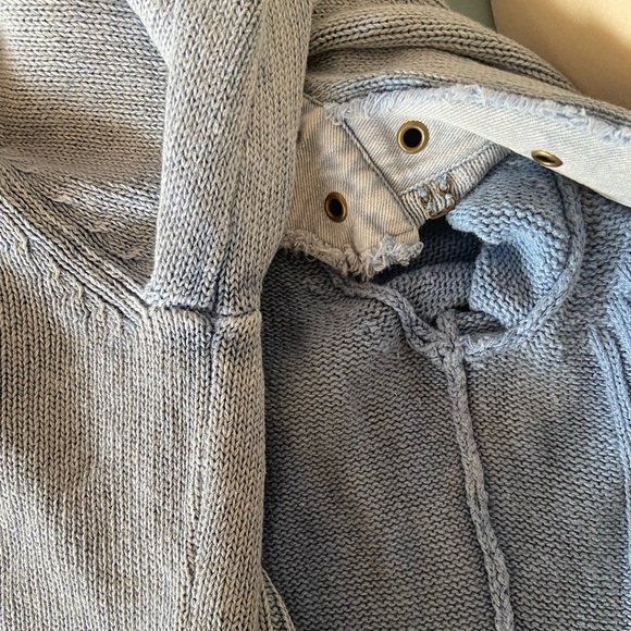 Military style knit cardigan with denim accents - Medium - Sgt. Pepper - Picture 14 of 14